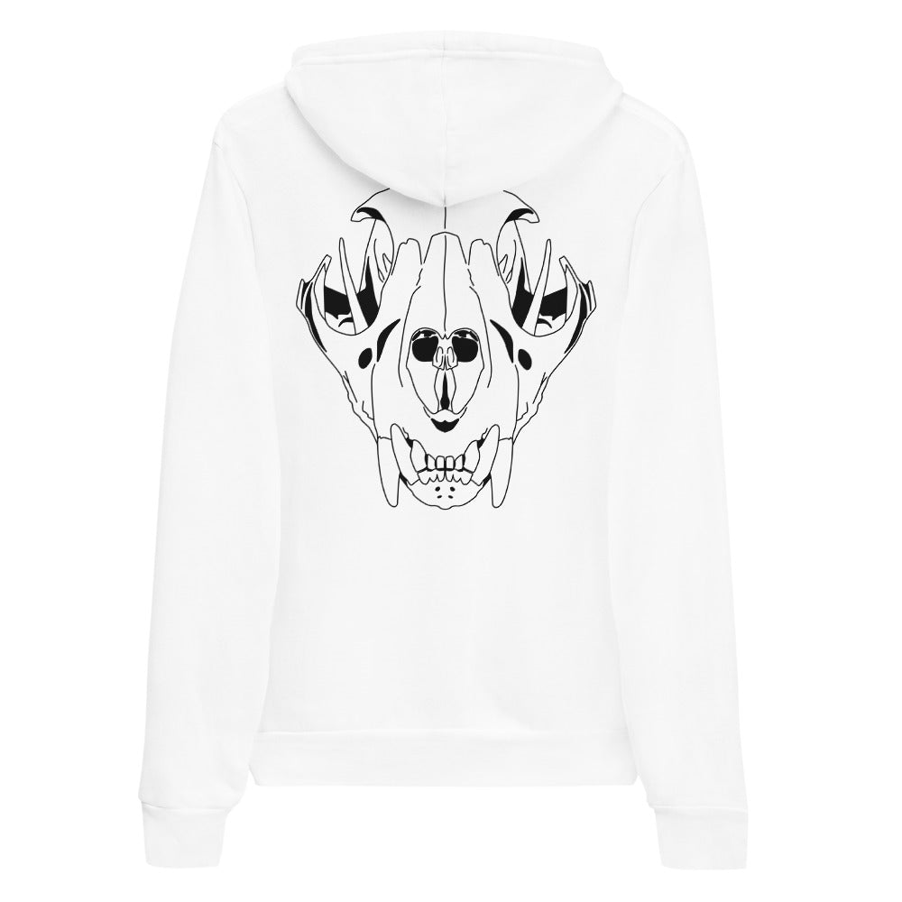 Cougar Skull Hoodie - White