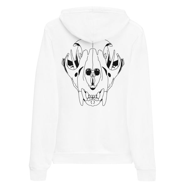 Cougar Skull Hoodie - White