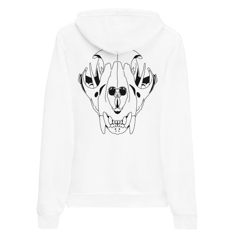 Cougar Skull Hoodie - White