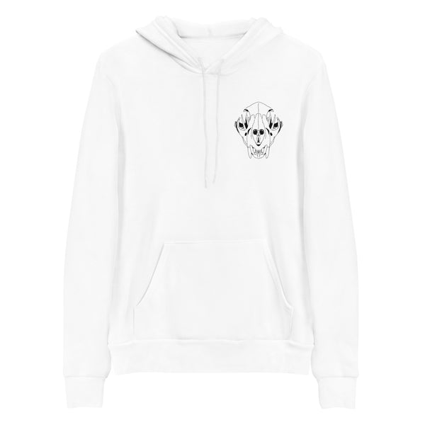 Cougar Skull Hoodie - White